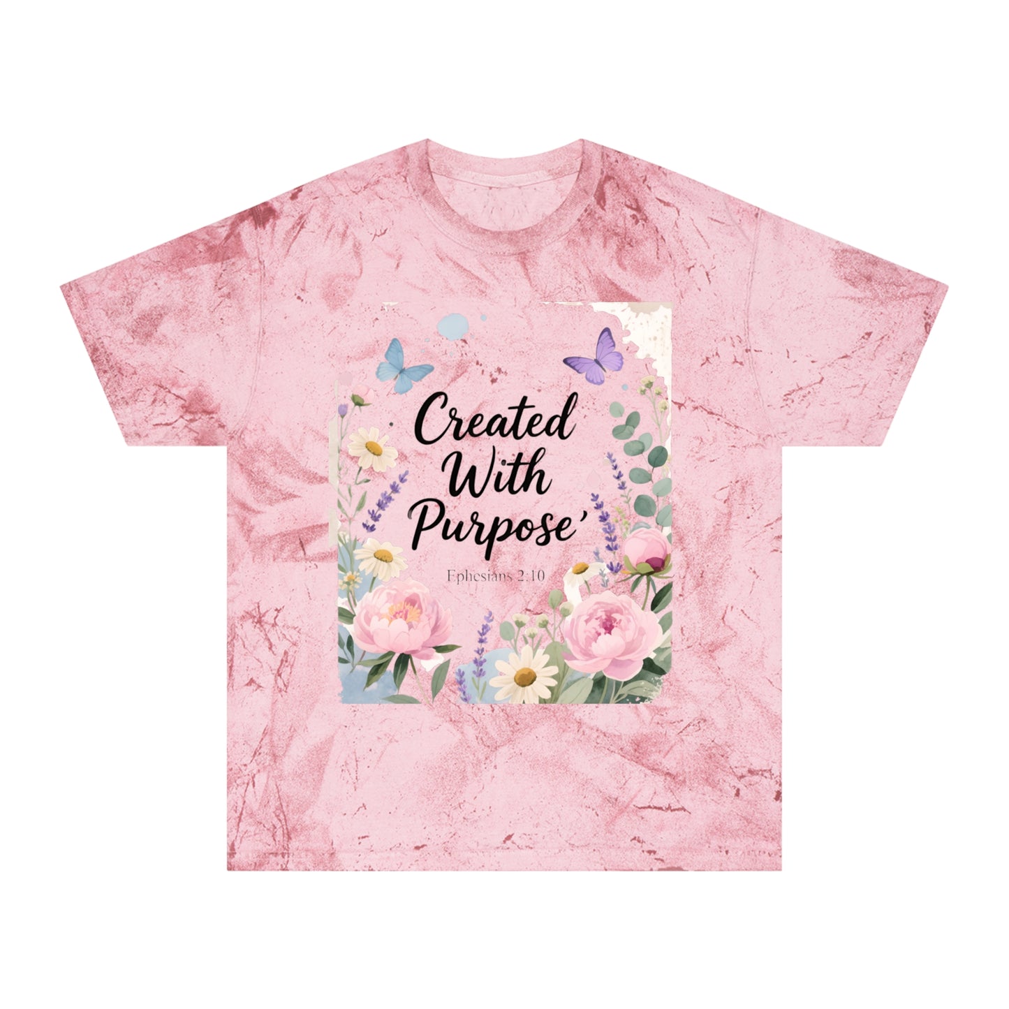 Created With Purpose Floral T‑Shirt Meaningful Gifts
