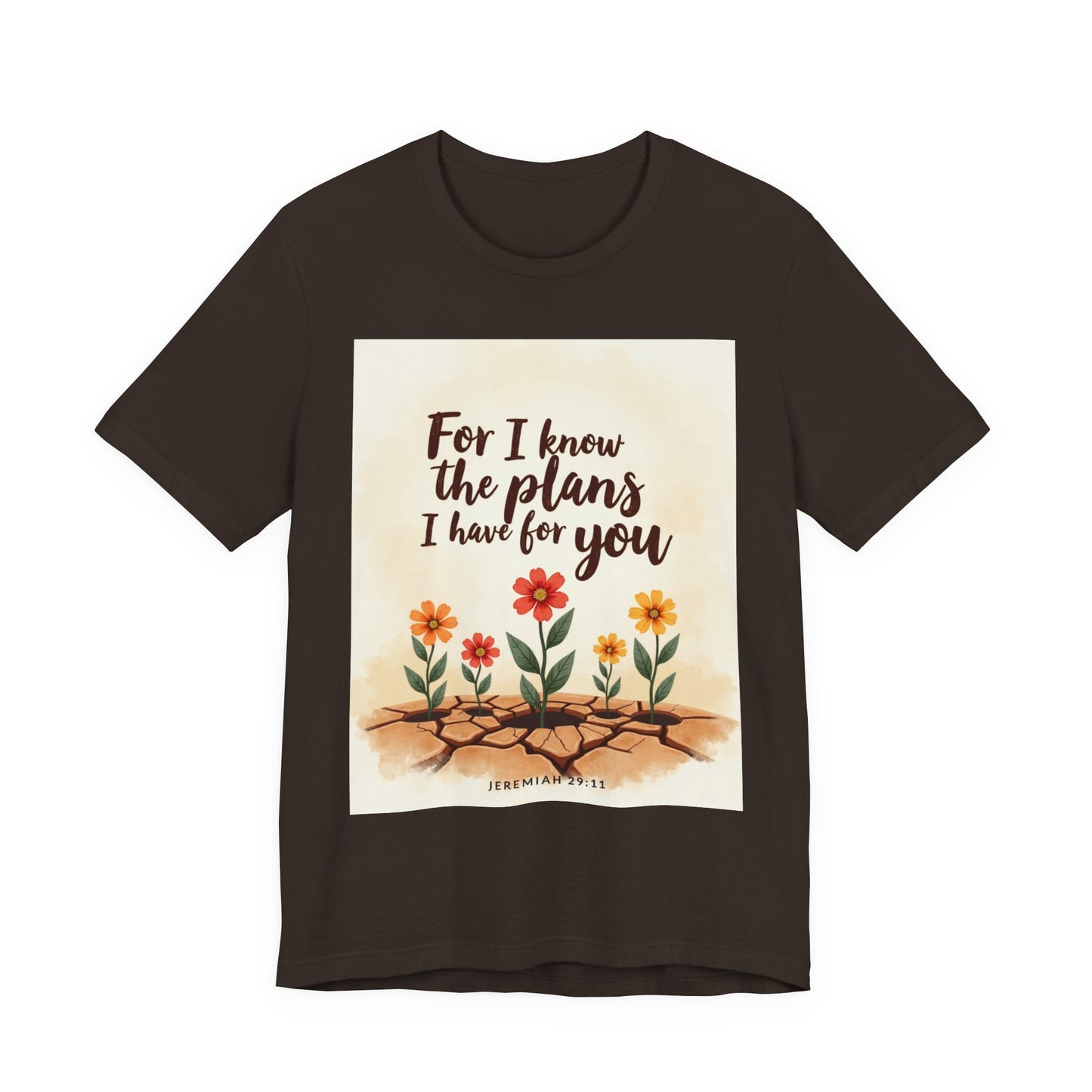For I Know The Plans I Have For You tee | Jeremiah 29:11 floral roots scripture shirt | Meaningful Gift for Teens and Adults