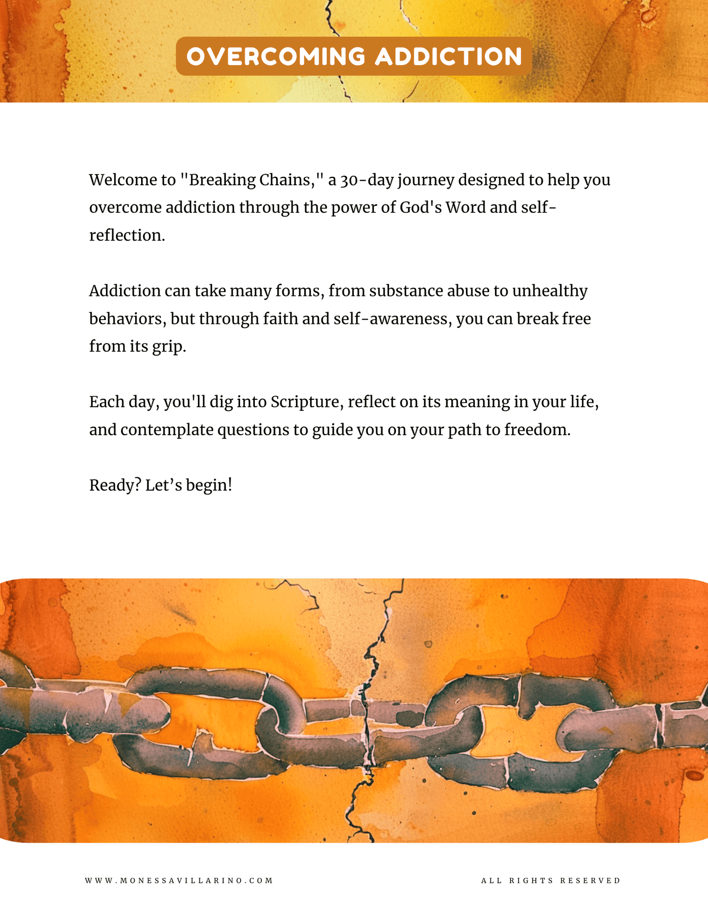 Breaking Chains A 30-Day Devotional Journal 