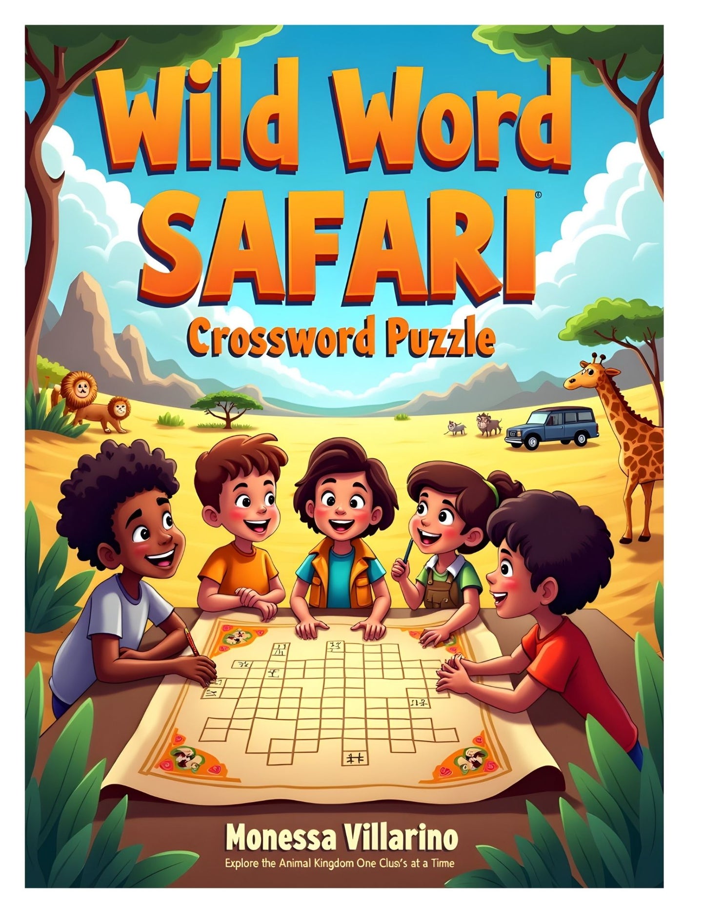 Wild Word Safari Crossword Puzzle 25+ crossword puzzles Large, Easy-To-Read layout | Explore the Animal Kingdom One Clue at a Time 8.5x11 Digital Download