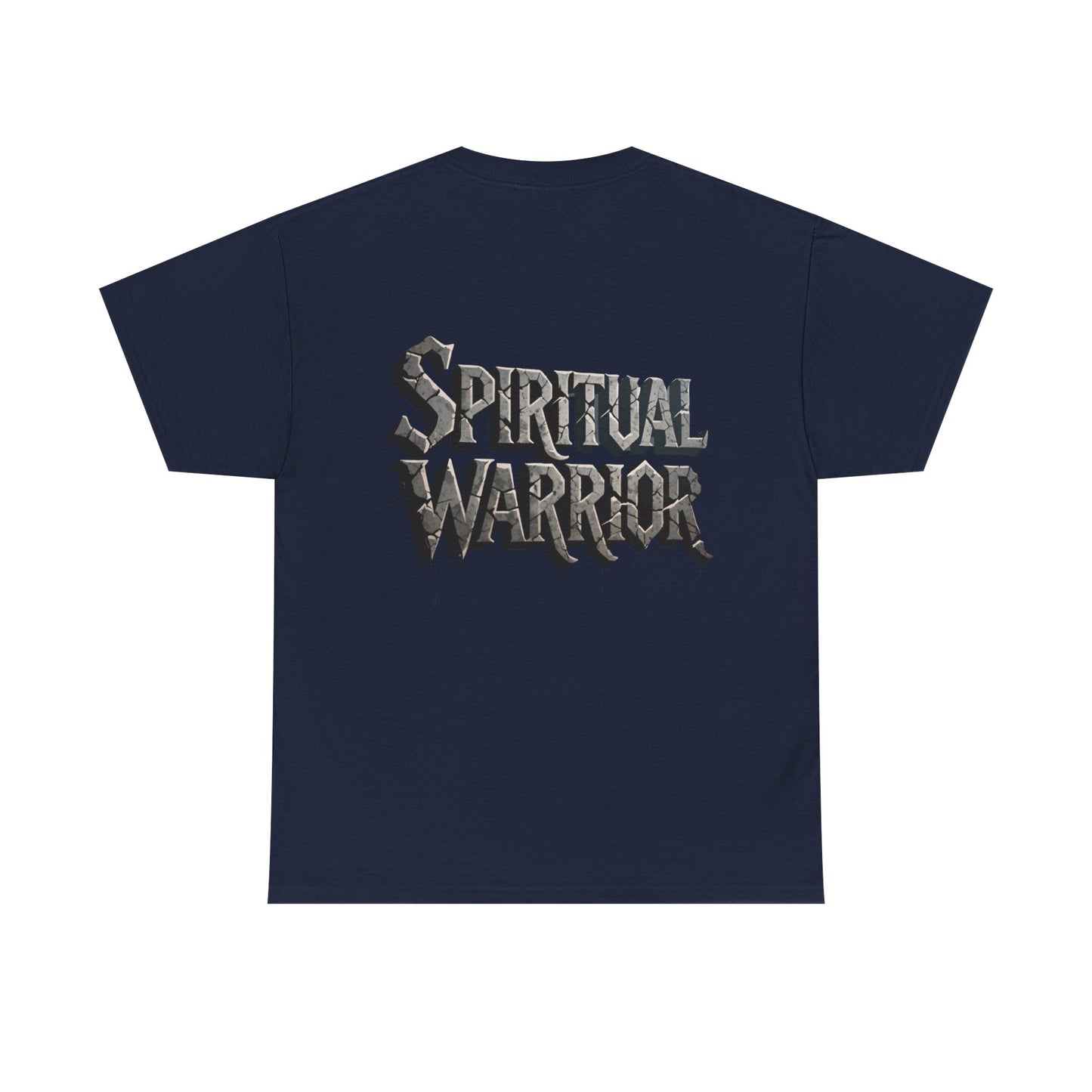 Spiritual Warrior T-Shirt — Gothic Lettering Faith & Strength Tee