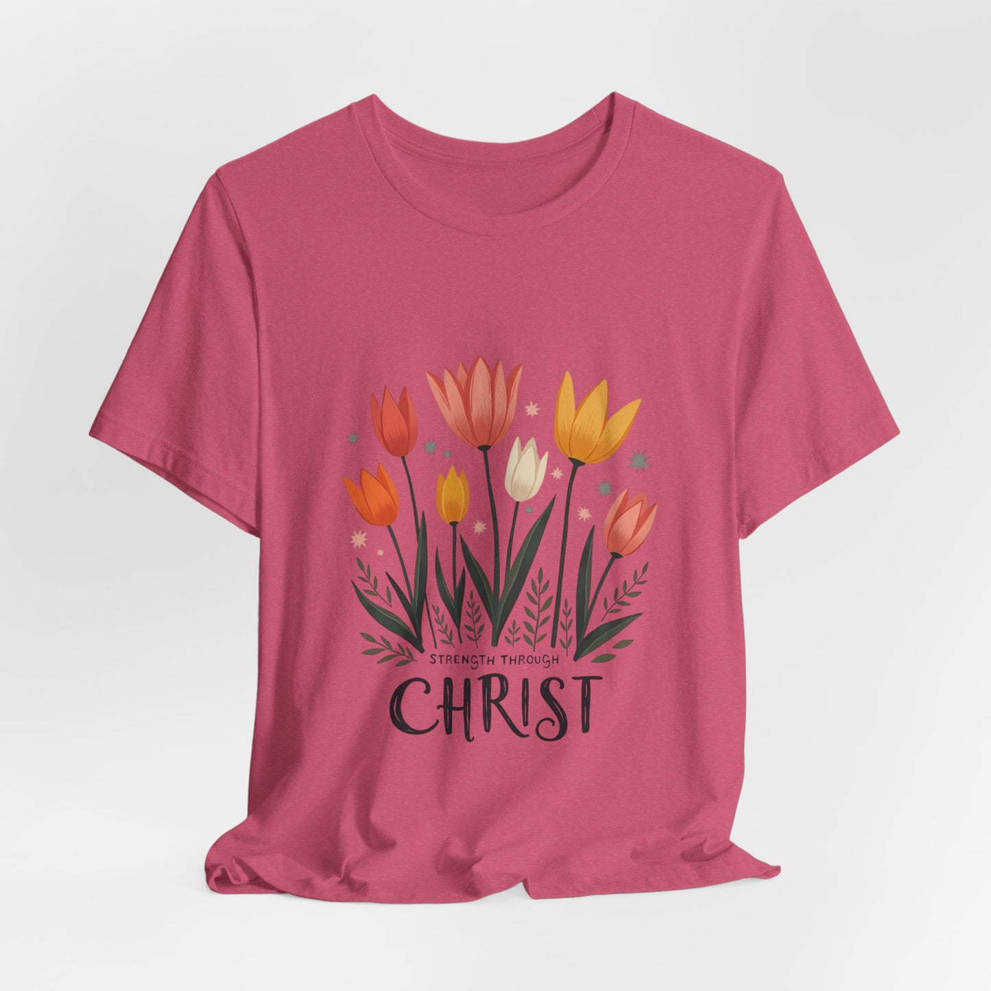 Tulip Floral Faith Shirt | Christian Spring Tee | Unique Gifts for Moms & Teens