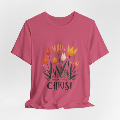 Tulip Floral Faith Shirt | Christian Spring Tee | Unique Gifts for Moms & Teens