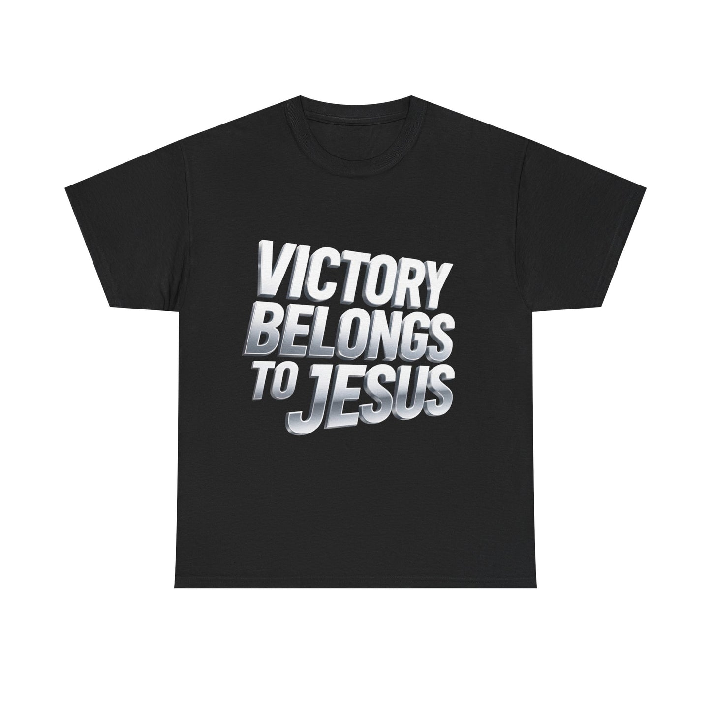 Victory Belongs to Jesus T-Shirt — Heavyweight Christian Faith Tee