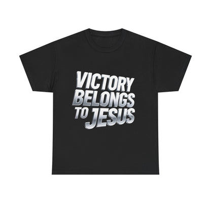 Victory Belongs to Jesus T-Shirt — Heavyweight Christian Faith Tee