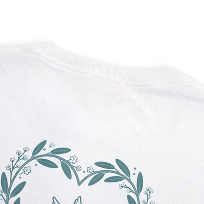 Pocket T-Shirt — Peace Dove Heart Back Graphic