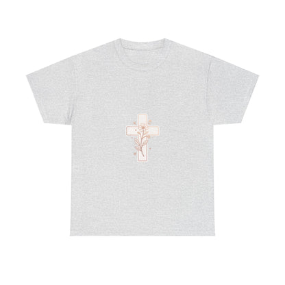 Floral Cross Tee — Delicate Bloom Christian T-Shirt | Meaningful gifts for teens and adults