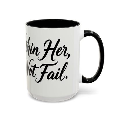 Inspirational Script Coffee Mug — "Strength Lives in Small, Steady Moments" (11/15 oz)