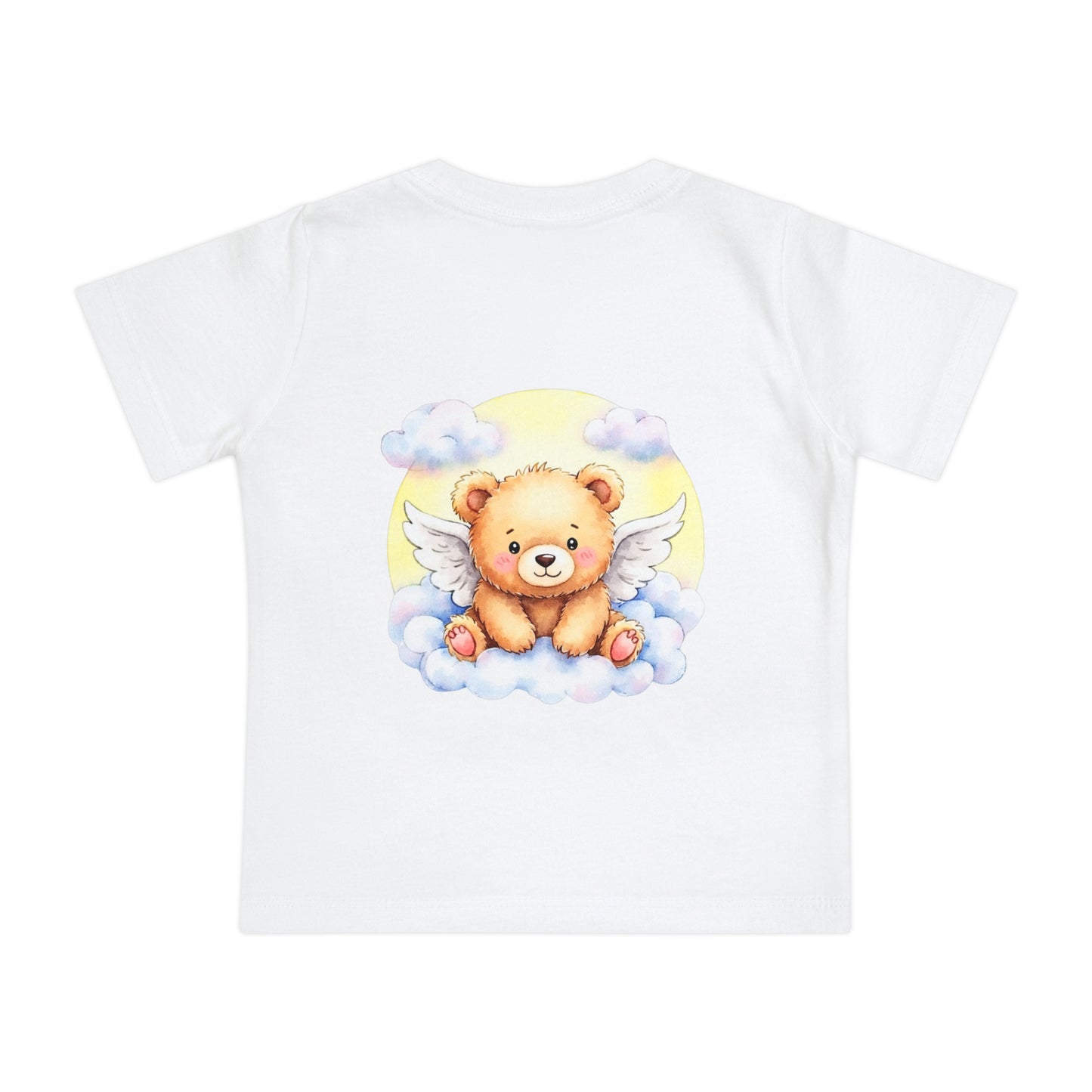 Baby T-Shirt — "God's Little Angel" Cute Winged Bear Personalized Tee