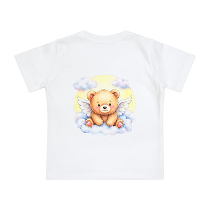 Baby T-Shirt — "God's Little Angel" Cute Winged Bear Personalized Tee