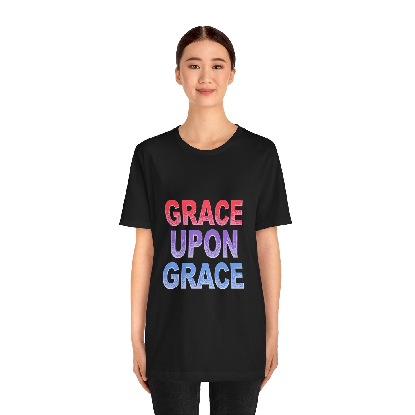 Inspirational Grace Upon Grace Shirt | Christian Typography Tee | Thoughtful Gift Idea