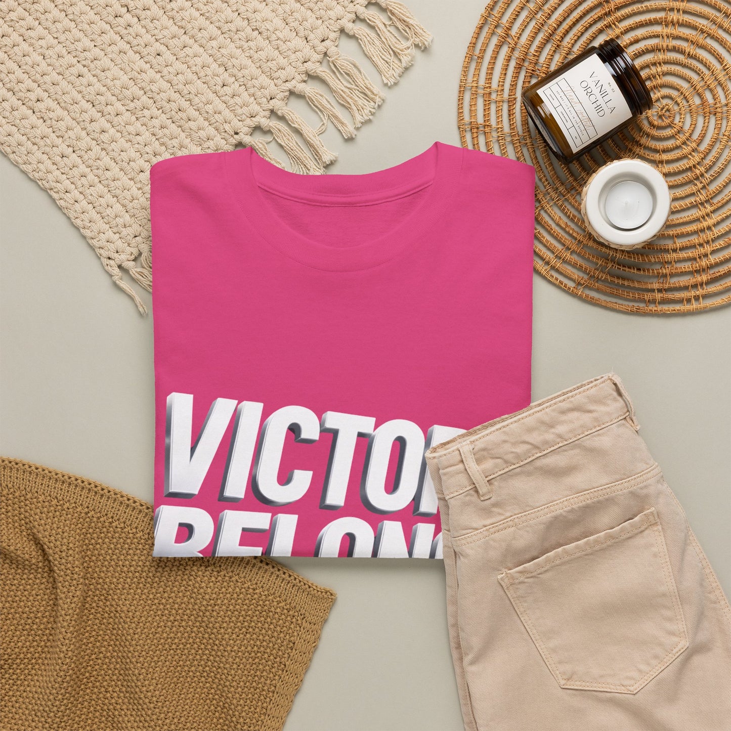 Victory Belongs to Jesus T-Shirt — Heavyweight Christian Faith Tee