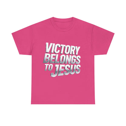 Victory Belongs to Jesus T-Shirt — Heavyweight Christian Faith Tee