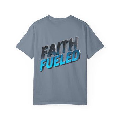 Faith Fueled Garment-Dyed Tee — Vintage Two-Tone Christian T-Shirt
