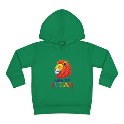 Lion of Judah Toddler Hoodie — Christian Kids Pullover with Colorful Lion Graphic