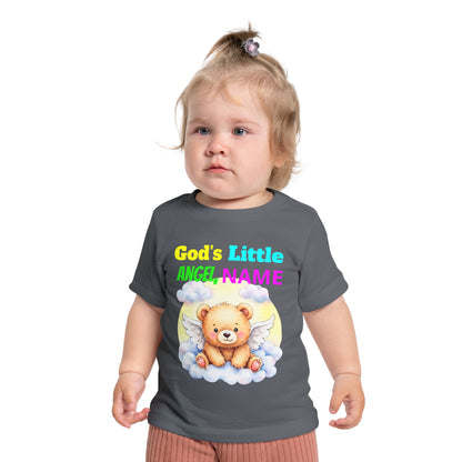 Baby T-Shirt — Personalized "God's Little Angel" Teddy Design