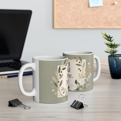 Blessed Beyond Measure 11oz Ceramic Mug — Ephesians 3:20 Floral Faith Gift