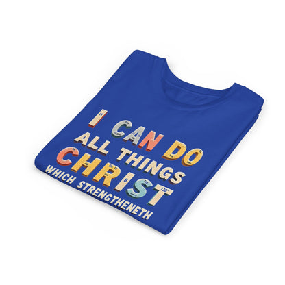 I Can Do All Things Christ Youth Tee | Philippians 4:13 Christian Kids Shirt