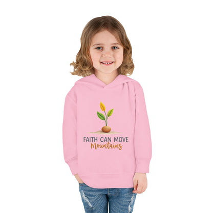 Toddler Hoodie - "Faith Can Move Mountains" Plant Graphic