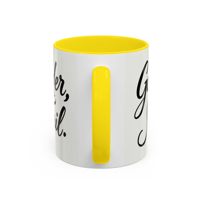 Inspirational Script Coffee Mug — "Strength Lives in Small, Steady Moments" (11/15 oz)