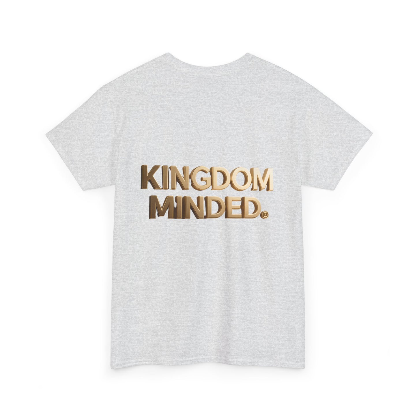 Faith & Focus Tee — Gold Typography Cotton Shirt