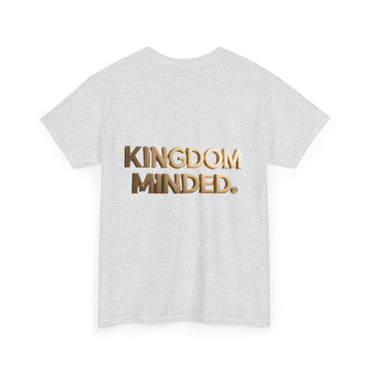 Faith & Focus Tee — Gold Typography Cotton Shirt