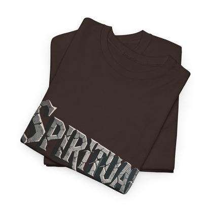 Spiritual Warrior T-Shirt — Gothic Lettering Faith & Strength Tee