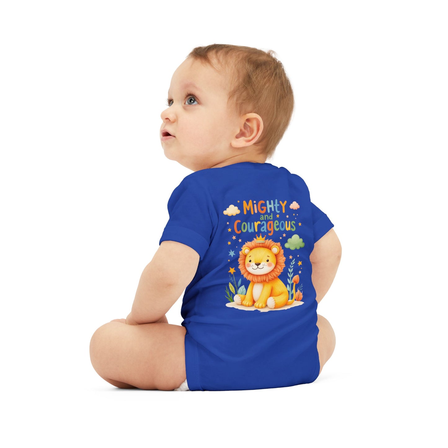 Mighty and Courageous Lion Infant One‑Piece Bodysuit | Perfect Gift for Baby Showers | Birthday Gifts