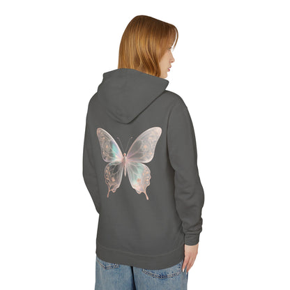 Butterfly Personalized Hoodie — Pastel Floral Butterfly Lightweight Hoodie
