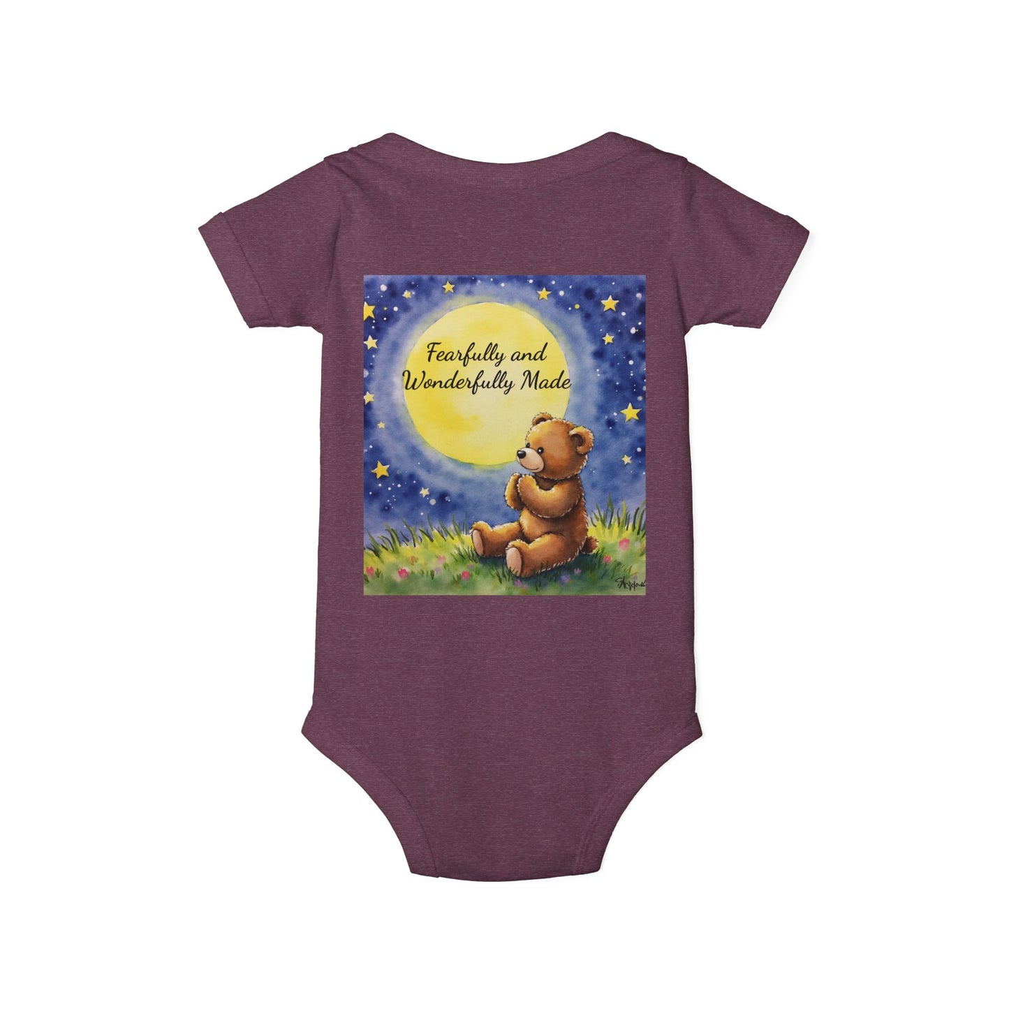 Infant One-Piece — 'Little Prayer Warrior' Bear Baby Bodysuit (Personalize Name)