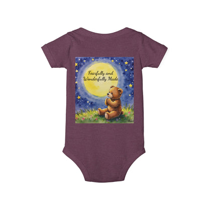 Infant One-Piece — 'Little Prayer Warrior' Bear Baby Bodysuit (Personalize Name)
