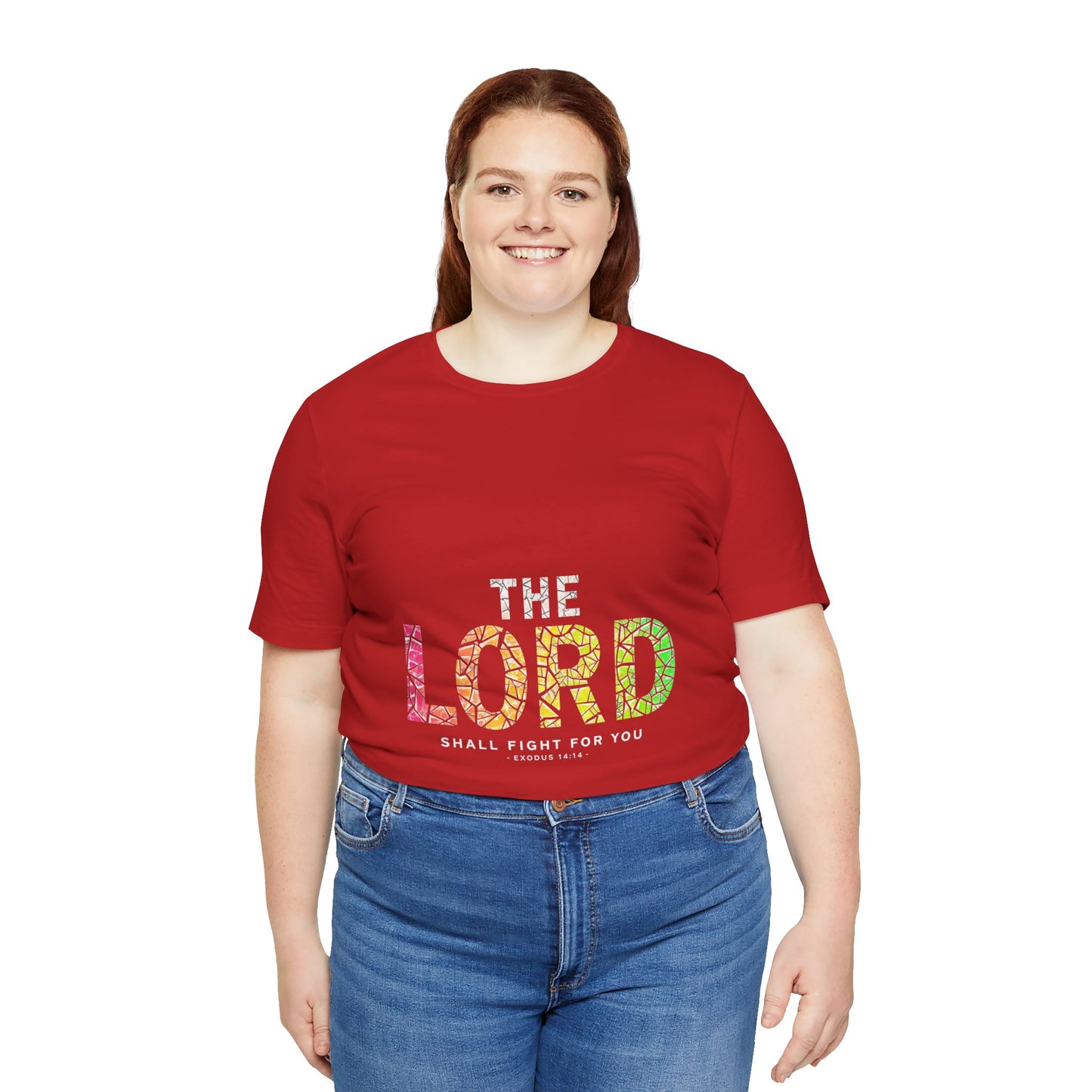 The LORD multicolor mosaic Tee | T-Shirt, Christian faith typography