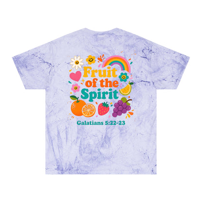 Fruit of the Spirit T-Shirt — Retro Rainbow & Fruit Christian Tee (Galatians 5:22-23)