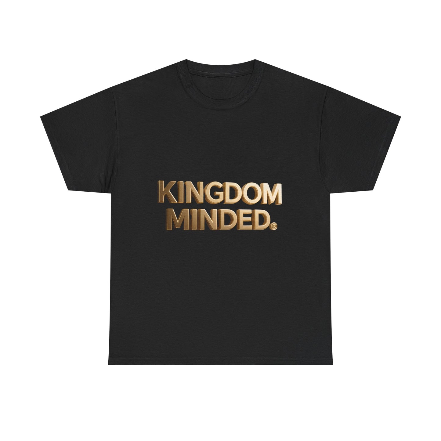 Faith & Focus Tee — Gold Typography Cotton Shirt