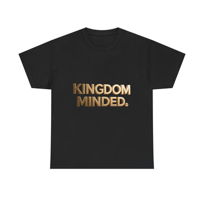 Faith & Focus Tee — Gold Typography Cotton Shirt