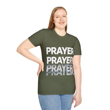Prayer Repeat T-Shirt | Bold Spiritual Graphic Tee Gift
