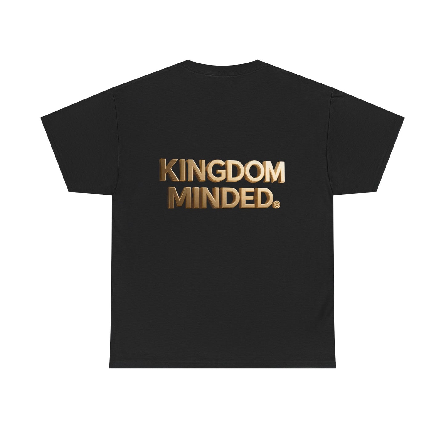 Faith & Focus Tee — Gold Typography Cotton Shirt