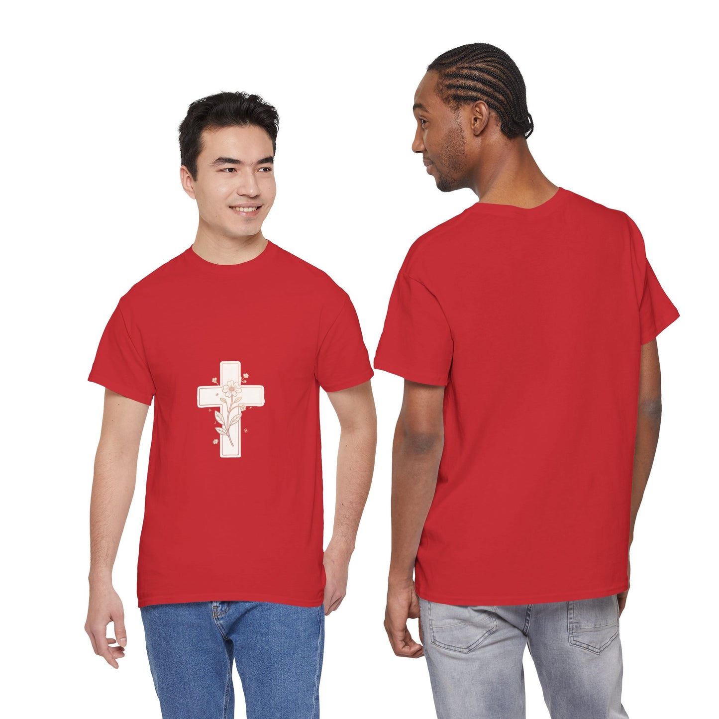 Floral Cross Tee — Delicate Bloom Christian T-Shirt | Meaningful gifts for teens and adults