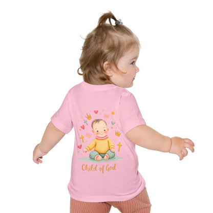 Baby Short Sleeve T-Shirt — "Child of God" Smiling Infant Faith Tee