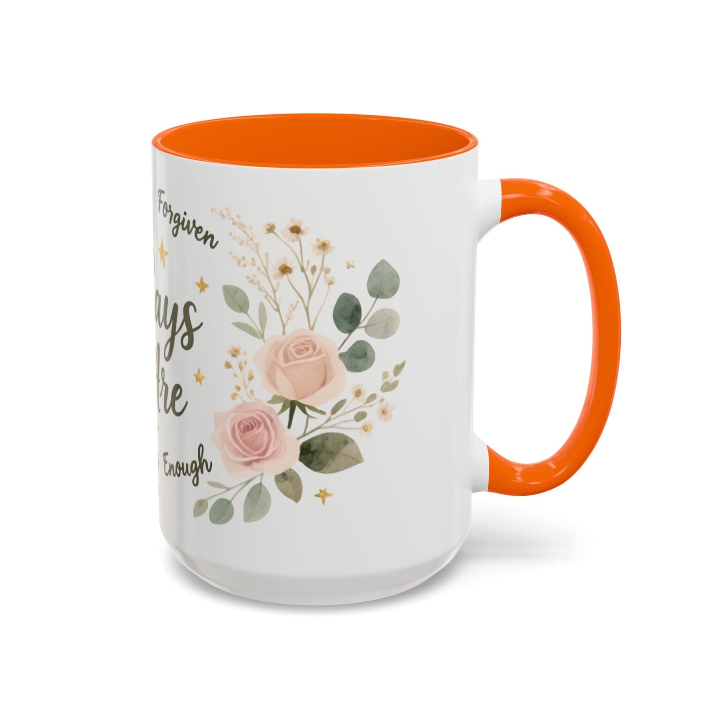 Christian Coffee Mug - "God Says You Are" Floral Inspirational Mug (11/15oz)