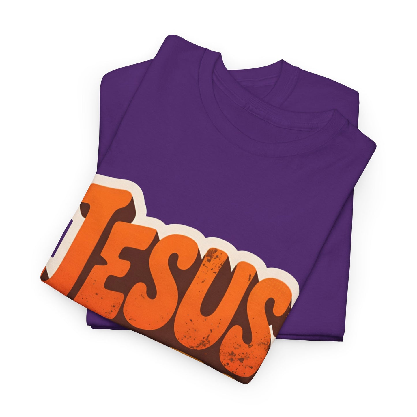 Jesus Saves Retro Tee — Bright Sunset Faith T-Shirt