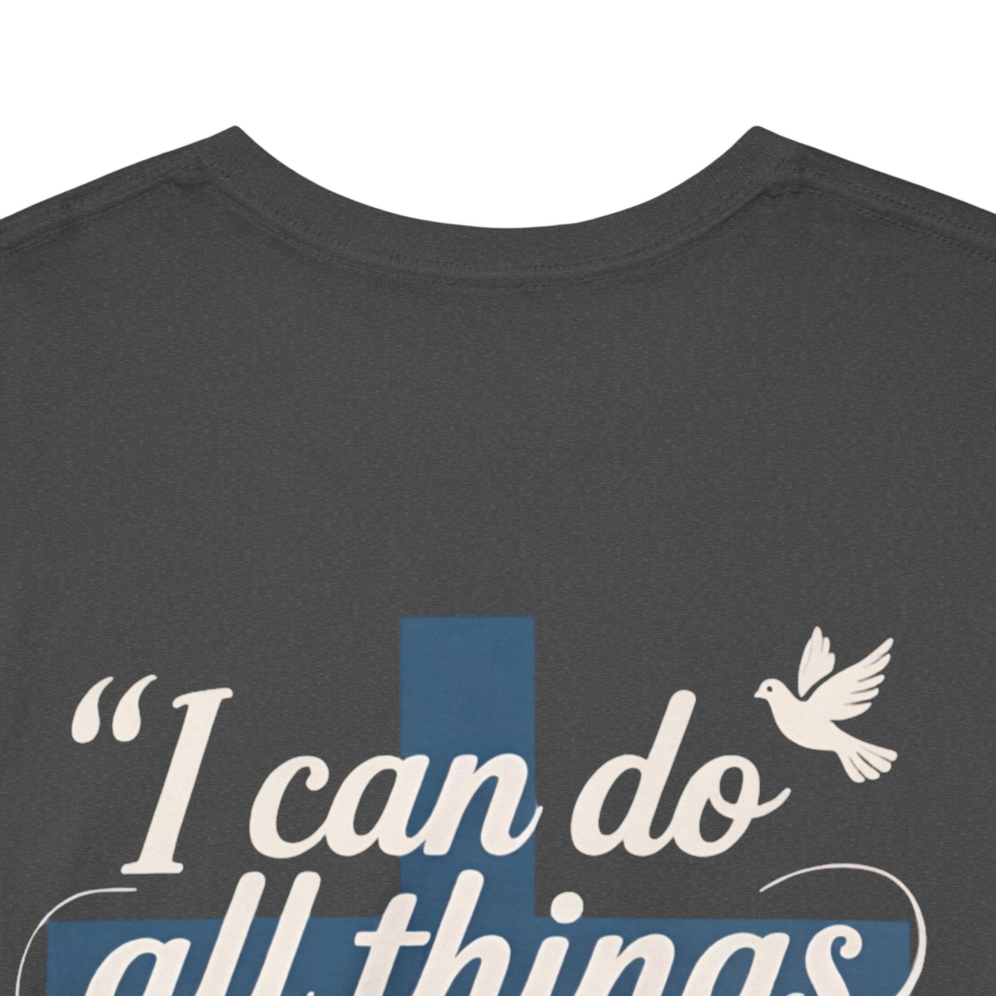 Philippians 4:13 Cotton Tee — "I Can Do All Things" Christian Prayer T-Shirt
