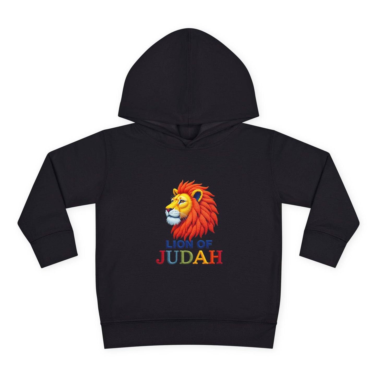 Lion of Judah Toddler Hoodie — Christian Kids Pullover with Colorful Lion Graphic