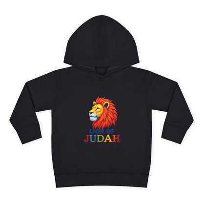 Lion of Judah Toddler Hoodie — Christian Kids Pullover with Colorful Lion Graphic
