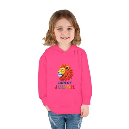 Lion of Judah Toddler Hoodie — Christian Kids Pullover with Colorful Lion Graphic