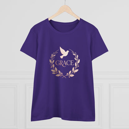 Graceful Dove Wreath Tee — Women's Rose-Gold Reminder Tee