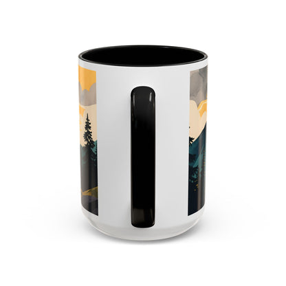 Faith Can Move Mountains Coffee Mug — Matthew 17:20 Inspirational Accent Mug