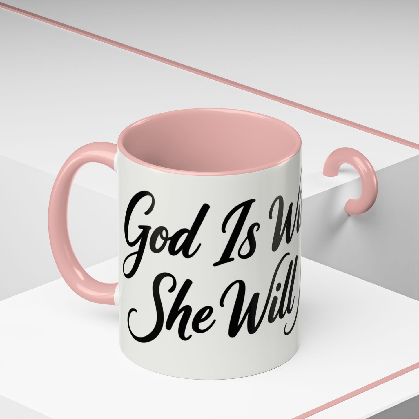 Inspirational Script Coffee Mug — "Strength Lives in Small, Steady Moments" (11/15 oz)