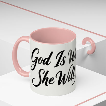 Inspirational Script Coffee Mug — "Strength Lives in Small, Steady Moments" (11/15 oz)
