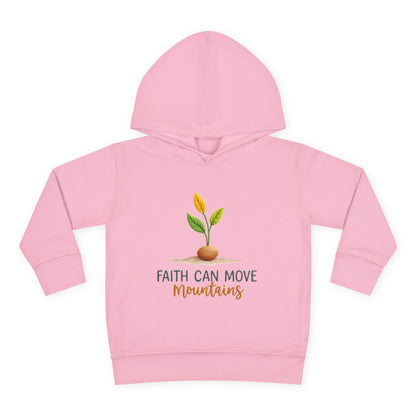 Toddler Hoodie - "Faith Can Move Mountains" Plant Graphic